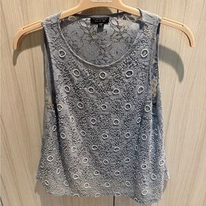 Topshop Blue Lace Tank Top